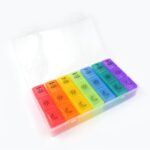 Pill Box 7 Day Weekly Medicine Organizer Daily Planner Portable Travel Container Holder for Vitamin and Supplement Mo...