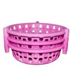 Round Multipurpose Plastic Storage Rack Organiser - Closeup Embroidery by Nari Haat, Indian ethnic wear, women clothi...