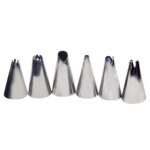 Cake Decorating Stainless Steel Nozzle (6pcs) - Front View by Nari Haat, Indian ethnic wear, women clothing, designer...