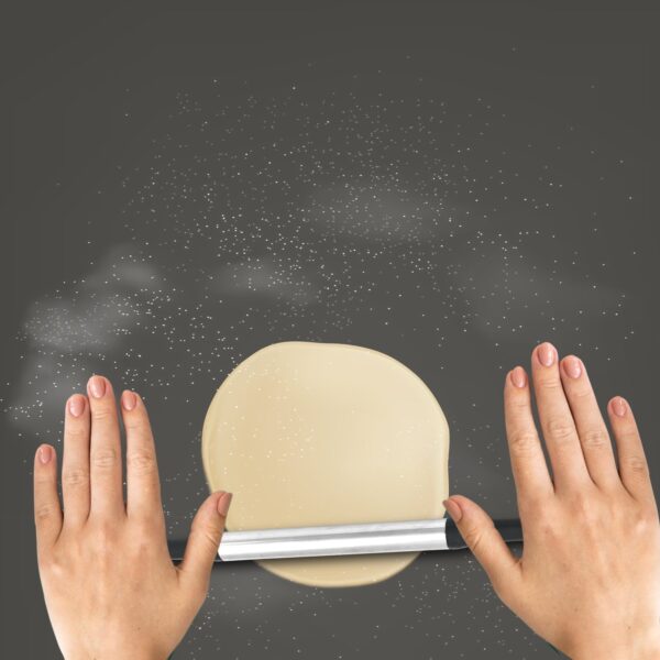 Kitchen Plastic Roti Maker Belan / Rolling Pin (Black) - Front View by Nari Haat, Indian ethnic wear, women clothing,...