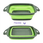 Silicone Square Plastic Folding Collapsible Durable Kitchen Sink Dish Rack - Sleeve Design by Nari Haat, Indian ethni...