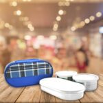 Corporate Lunch Stainless Steel Containers (Set of 3) - Sleeve Design by Nari Haat, Indian ethnic wear, women clothin...