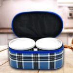 Corporate Lunch Stainless Steel Containers (Set of 3) - Front View by Nari Haat, Indian ethnic wear, women clothing, ...
