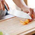 Stainless Kitchen Tool Set – Butcher Knife, Standard Knife, Peeler & Scissor (4 Pcs) - Closeup Embroidery by Nari H...