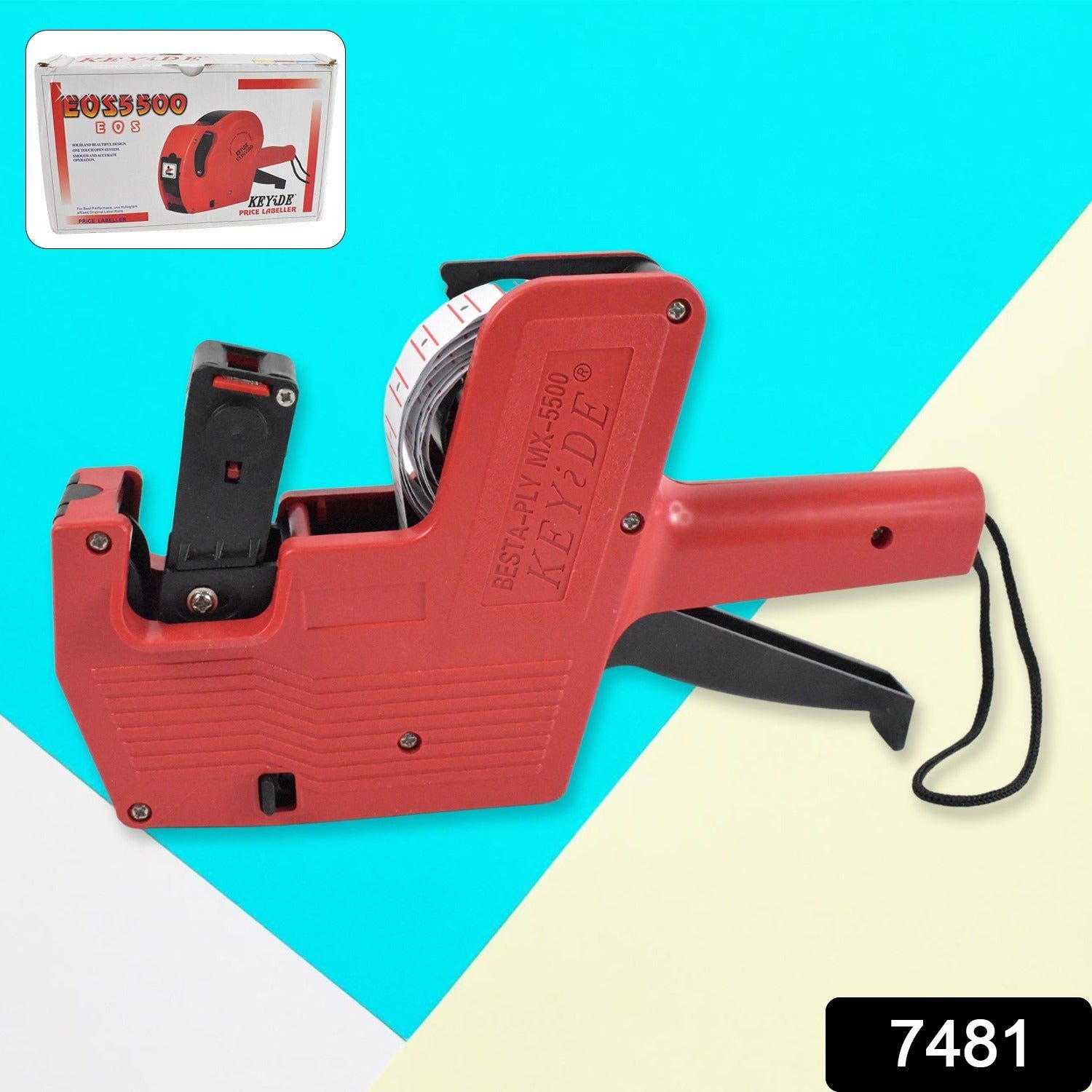 Handheld 8-Digit Plastic Price Tag Gun – Ideal for Retail & Market Price Tagging - With Dupatta by Nari Haat, India...
