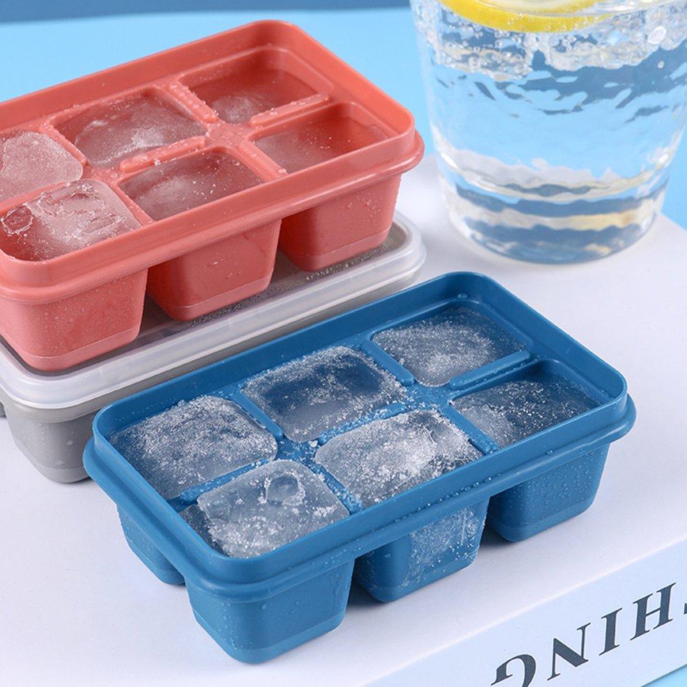 6-Grid Silicone Ice Tray for Drinks