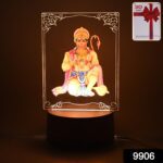 Beautiful 3D Lord Hanuman Frame with soft white light (1 Pc) - With Dupatta by Nari Haat, Indian ethnic wear, women c...