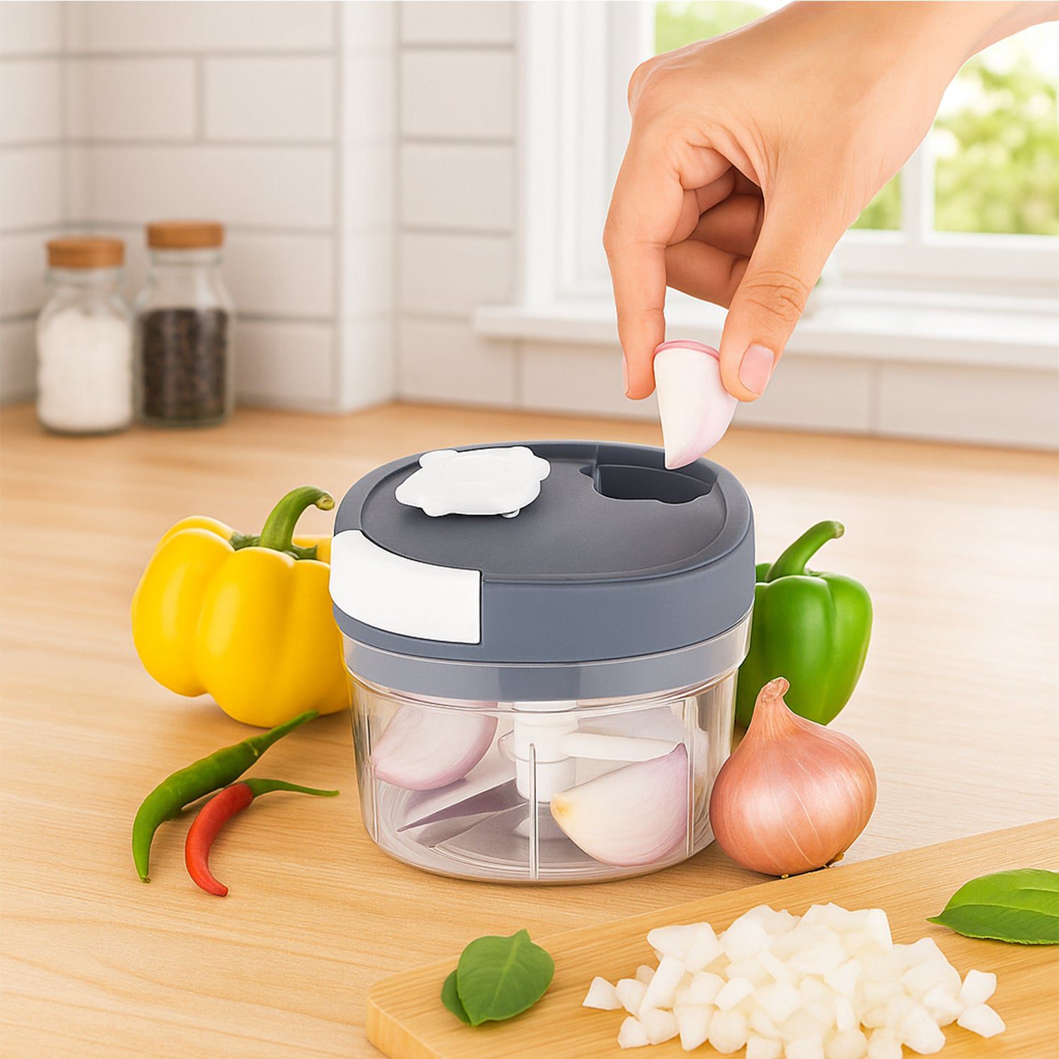 2673_squ_handy_chop_600ml.jpg Handy Vegetable Fruit Chopper Slicer