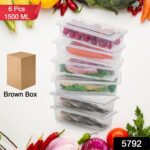 Vegetables & Fruits Freezer Storage Container (PACK OF 6PC 1500ML) - With Dupatta by Nari Haat, Indian ethnic wear, w...