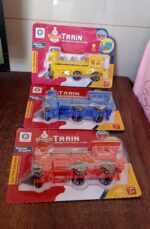 Pull and Go Train with Light Plastic String Pull Back Train (1 Pc / Mix Color) - Full Detail by Nari Haat, Indian eth...