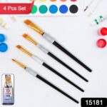 Premium Paint Brushes, Watercolor Acrylic Paint Brushes (4 Pcs Set) - With Dupatta by Nari Haat, Indian ethnic wear, ...