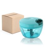 Manual Compact Handheld Vegetable Chopper with Stainless Steel Blades (Brown Box) - Back View by Nari Haat, Indian et...