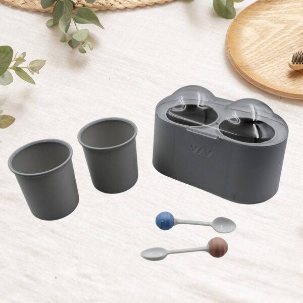 Spice Storage Containers, Condiment Jars, with Lid And Spoon, dust-proof And Moisture-proof, non-slip Bottom, tray Ca...