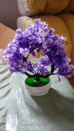 Artificial Flower Plant with Cute Pot – Perfect for Home & Office Decor (1 Pc) - Neckline Detail by Nari Haat, Indi...