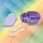 Pineapple Shaped Lunch Box with Compartments for Kids School Meals - Neckline Detail by Nari Haat, Indian ethnic wear...