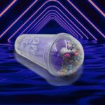 Design Printed Sipper Bottle With Toy, LED Glow Light, Double Wall Sipper Glass Water Bottle , Sipper Bottle With Str...