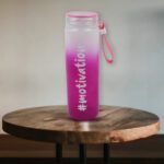 Motivational Glass Water Bottle Colorful portable Water Glass Bottle (350 ML) - Sleeve Design by Nari Haat, Indian et...