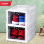 Stackable Multifunctional Storage, for Clothes Foldable Drawer Shelf Basket Utility Cart Rack Storage Organizer Cart ...