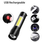 LED USB Rechargeable Mini Flashlight – Ultra-Bright Tactical Emergency Light - Neckline Detail by Nari Haat, Indian...