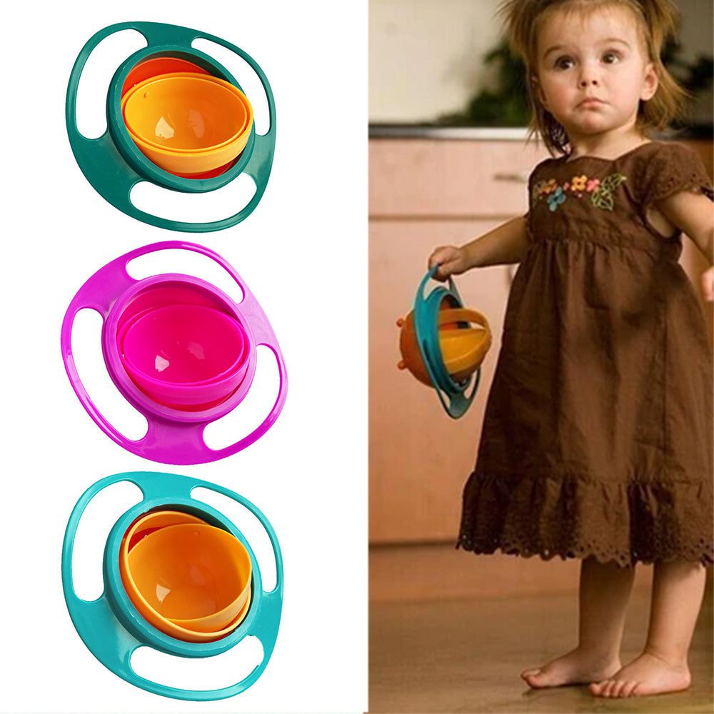 Portable Non-Spill Baby Gyro Bowl