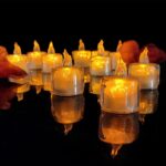 12 Pcs Flameless and Smokeless Decorative Acrylic Candles Transparent Led Tea Light Candle for Gifting, House, Diwali...