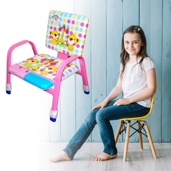 Cartoon Baby Chair Strong Steel Cushion & Comfortable Baby Chair High Quality Chair (1 Pc) - Front View by Nari Haat,...