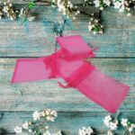 Organza Drawstring Gift Bags – Small Mesh Pouches for Weddings (50 Pcs) - Sleeve Design by Nari Haat, Indian ethnic...