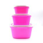 3 Pc Multi-Purpose Container used in all kinds of household - Front View by Nari Haat, Indian ethnic wear, women clot...