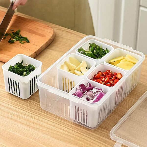 Clear Fridge Storage Box with Drawer