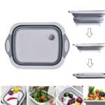 Chopping Board, Dish Rack, Washing Bowl & Draining Basket, 3in1 Multi-Function - Front View by Nari Haat, Indian ethn...