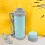 Stainless Steel Vacuum Bottle – 1200 ML Double-Wall Insulated Travel Bottle - Closeup Embroidery by Nari Haat, Indi...