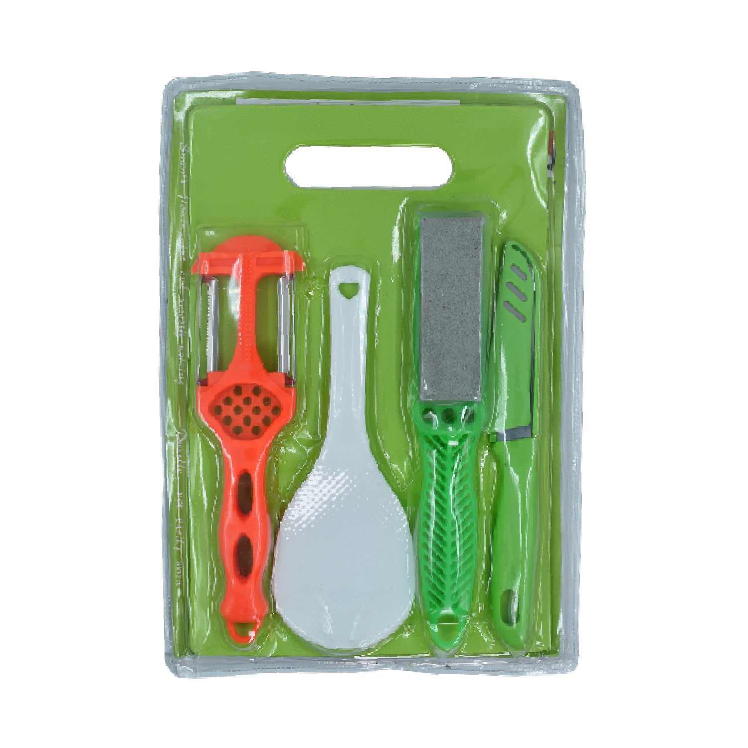 2_b9479127-0b80-482f-a1c5-b521a9471ac9.jpg Plastic Chopping Board with Knife Set Scissor and Wine Opener for Cutting - Front View by Nari Haat, Indian ethnic w...