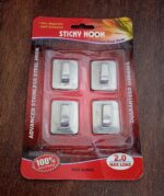 Self- Adhesive Hooks, Heavy Duty Wall Hooks Hangers Stainless Steel Waterproof Sticky Hooks for Hanging Robe Coat Tow...