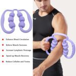 Muscle Massage Roller, 6 Wheels Relieve Soreness Leg Muscle Roller Fitness Roller Muscle Relaxer Massage Roller Ring ...