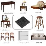 Furniture Protection Pad Furniture Anti Slip Floor Protection (9 Pcs Set) - Closeup Embroidery by Nari Haat, Indian e...