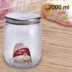 Plastic Mason Jar with Airtight lids (2000 ml) - Closeup Embroidery by Nari Haat, Indian ethnic wear, women clothing,...