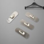 Self- Adhesive Hooks, Heavy Duty Wall Hooks Hangers Stainless Steel Waterproof Sticky Hooks for Hanging Robe Coat Tow...