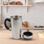 Stainless Steel Vacuum Glass Insulated Glass Coffee Cups, Tumbler (1 pc) - Back View by Nari Haat, Indian ethnic wear...