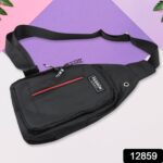Waterproof Anti-Theft Crossbody Fanny Pack – (1 Pc, Black & Grey) - With Dupatta by Nari Haat, Indian ethnic wear, ...