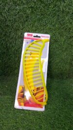 Banana Slicer- for Fruit Salads Handle Plastic Banana Fruit Slicer Cutter Chopper - Fabric Detail by Nari Haat, India...
