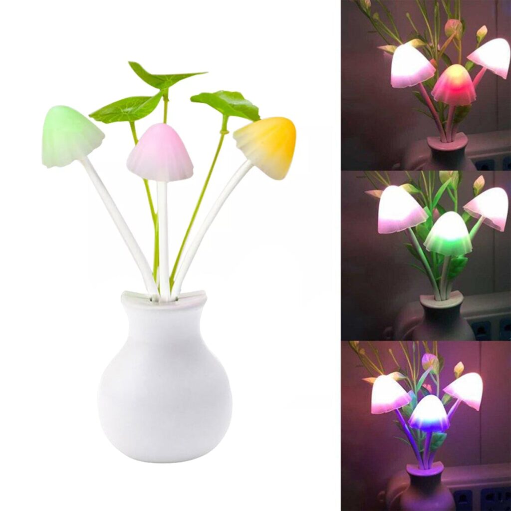Multicolor LED Mushroom Night Light