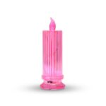 Big Simple Candles for Home Decoration, Crystal Candle Lights, Diwali (Multicolor) - Back View by Nari Haat, Indian e...