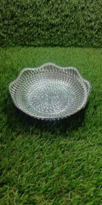 Round Traditional Multipurpose Mukhwas Serving Tray – Decorative Platters (1 Pc) - Neckline Detail by Nari Haat, In...