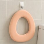 Washable Toilet Seat Cover Pads / Winter Cushion Mat, Lid Cover Pads (1 Pc) - Closeup Embroidery by Nari Haat, Indian...