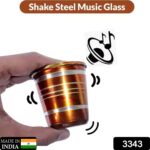 Stainless Steel Glass with Bell Sound for Kids Boys Girls  Juice Musical Toy Glass - With Dupatta by Nari Haat, India...