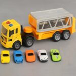 Realistic Long-Haul Toy Vehicle Transport Playset with Lights and Sound - Sleeve Design by Nari Haat, Indian ethnic w...