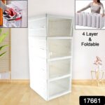 Stackable Multifunctional Storage, for Clothes Foldable Drawer Shelf Basket Utility Cart Rack Storage Organizer Cart ...