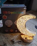 Moon Crystal Touch Table Lamp with 3 Color Dimmable USB Night Light - Full Detail by Nari Haat, Indian ethnic wear, w...