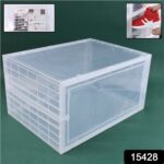 Shoe Storage Box, Shoe Box Clear Plastic Stackable (1 Pc) - With Dupatta by Nari Haat, Indian ethnic wear, women clot...