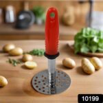 High Grade Stainless Steel Potato Pav Bhaji Masher with Plastic Handle (1 Pc) - With Dupatta by Nari Haat, Indian eth...